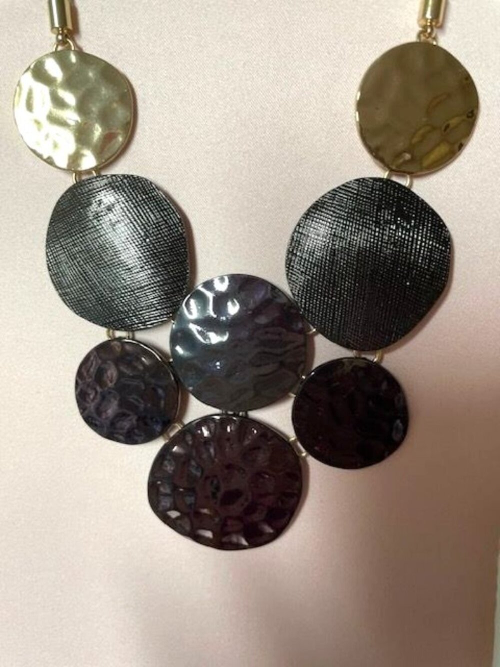 Multi-Disc Statement Necklace - Picture 3 of 5